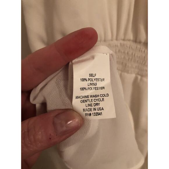 Amanda Uprichard Kimmie Mini Dress Ivory Keyhole Neckline size Large - Picture 5 of 7